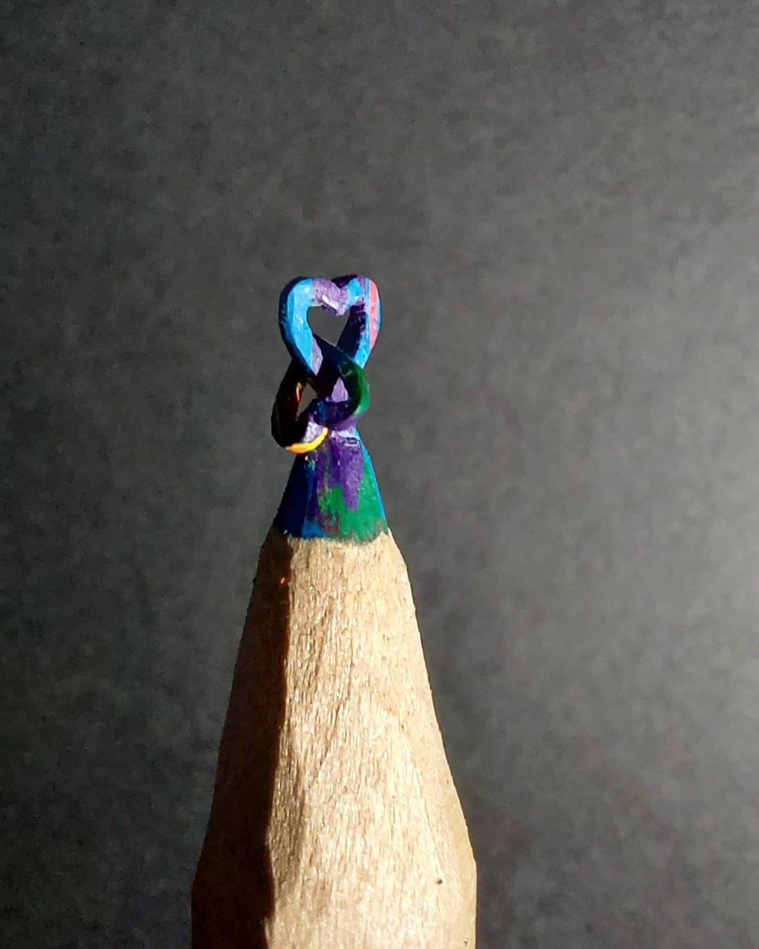 Entangled Hearts, microsculpture by Yuvraj Singh Nain
