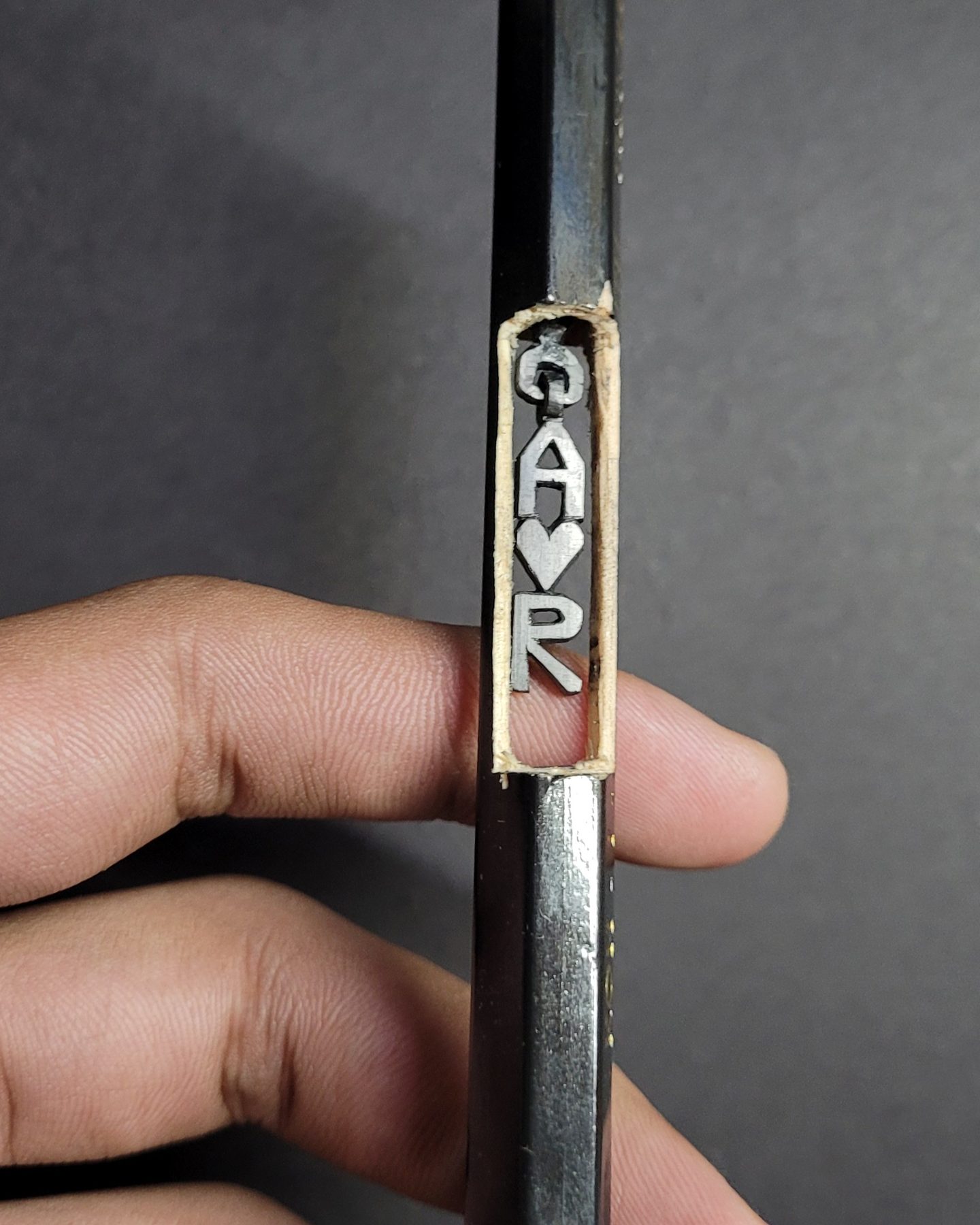 Art Within a Pencil, microsculpture by Yuvraj Singh Nain